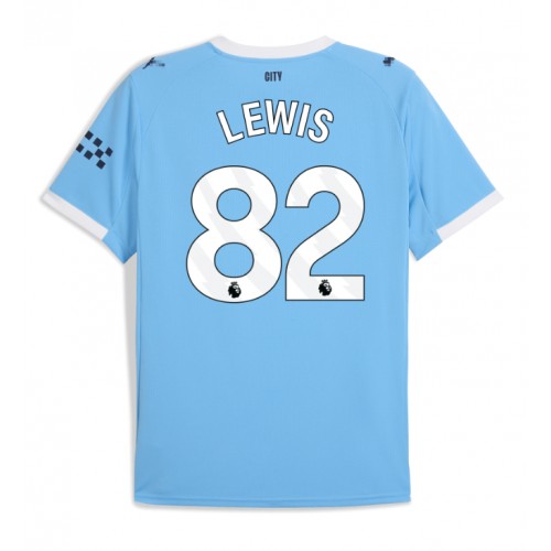 Manchester City Rico Lewis #82 Prima Maglia 2025-26 Manica Corta